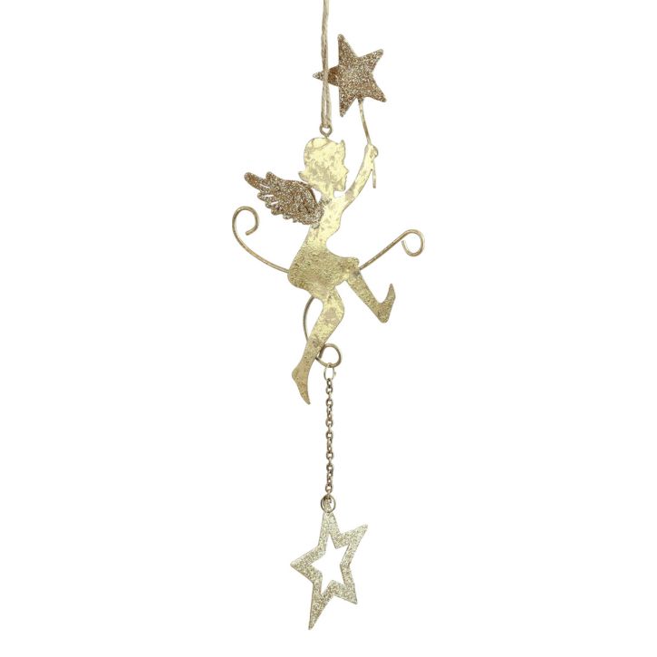 Product Angel pendant star Christmas decoration to hang H28cm 3pcs