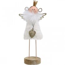 Product Angel figure Christmas decoration wood metal white golden H20.5cm