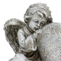 Angel with heart gray 11.5cm × 9cm × 6.5cm 2pcs
