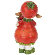 Product Strawberry Girl Decorative Figurine for Summer Decor, Cute Statue for Living Room and Balcony, 18cm