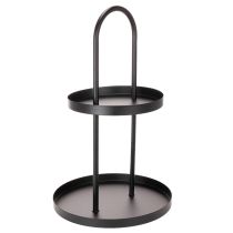 Product Metal double-tiered round decorative tray 58cm