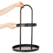 Product Metal double-tiered round decorative tray 58cm