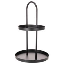 Product Metal double-tiered round decorative tray 58cm