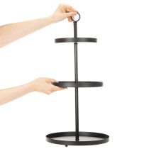 Product Three-tiered metal round serving stand for multi-tiered table decoration, 61cm