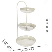 Product Three-tiered table decoration, ideal for living rooms, occasions, weddings, 55cm