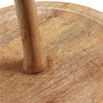 Product Etagere Wooden Decoration 2-tier Natural Round Ø31/20cm H45cm