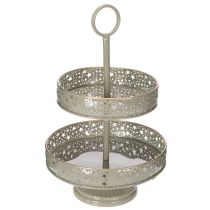 Product Decorative tiered serving tray with handle, star motif, two-tiered, 49cm