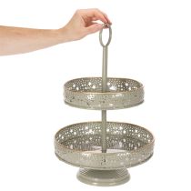 Product Decorative tiered serving tray with handle, star motif, two-tiered, 49cm