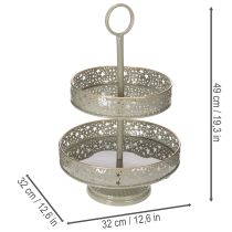 Product Decorative tiered serving tray with handle, star motif, two-tiered, 49cm