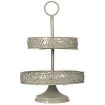 Product Decorative tiered serving tray with handle, star motif, two-tiered, 49cm