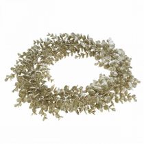 Product Deco wreath artificial eucalyptus Golden, snowed Ø36cm