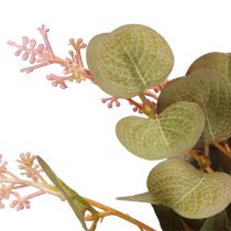 Product Artificial eucalyptus branches with pink flowers, 45 cm, 3 pieces