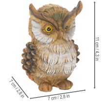 Product Owl figurine, small sitting owl, decoration, 11cm