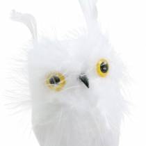 Decorative plug owl white 10cm 2pcs