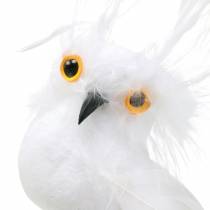 Decorative plug owl white 5cm 4pcs