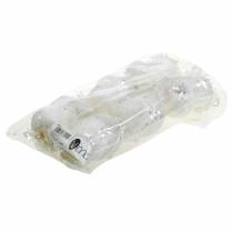 Product Decorative owl with crown to hang white, glitter 6.5 × 8cm 6pcs.