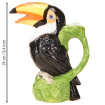 Product Exotic decorative vase toucan ceramic figure colorful 20×10×24cm