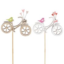 Product Wooden stakes with bicycle motif for a spring-like romantic atmosphere in the living room, 8cm, 12 pieces