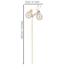 Product Wooden stakes with bicycle motif for a spring-like romantic atmosphere in the living room, 8cm, 12 pieces
