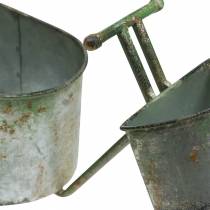 Flower pot bicycle zinc gray, green 40 × 14 × 21cm