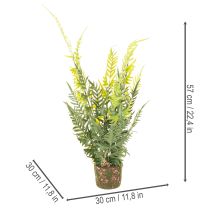 Product Artificial fern plant with root ball for home and office decoration, 57cm