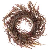 Product Artificial wreath with fern branches, autumn decoration, 35cm