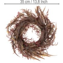 Product Artificial wreath with fern branches, autumn decoration, 35cm