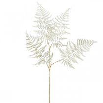 Decorative leaf fern, artificial plant, fern branch, decorative fern leaf white L59cm