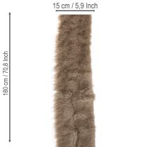 Product Faux fur trim for decoration and crafts, 15x180cm, 2 pieces