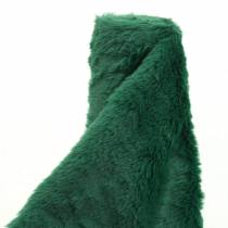 Decorative fur ribbon dark green 20cm x 200cm