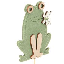 Product Flower Pot Stakes Felt Frog Couple Spring Décor 10cm 12pcs
