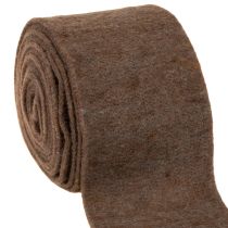 Product Brown wool felt ribbon, 15cm x 5m, for decoration and crafting