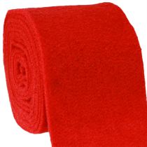Product Felt ribbon 15cm x 5m dark red