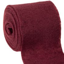 Product Felt wool ribbon, dark red, 15cm x 5m, for decoration and crafting