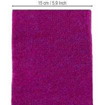 Product Felt wool ribbon, fuchsia, 15cm x 5m, for decoration and crafting