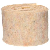 Product Felt tape, two-tone pot holder made of wool felt, orange/multicolored, 15cm x 5m
