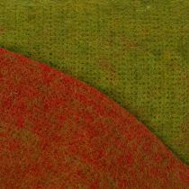 Product Wool felt tape as a two-tone pot band for floristry, green/red, 15cm x 5m