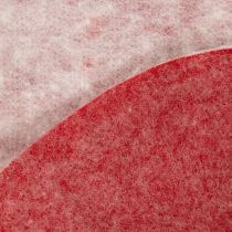 Product Felt ribbon, 100% wool, two-tone, as pot holder, felt ribbon white/red, 15cm x 5m