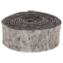 Product Felt tape, pot strap, 100% wool, grey/black, 7.5cm wide, 5m long