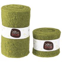 Product Felt Ribbon Green Wool Ribbon Moss Green W7/15cm L1m/1m Set of 2