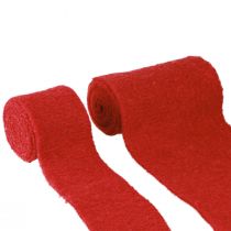 Product Felt ribbon red wool ribbon decorative ribbon W7/15cm L1m/1m set of 2