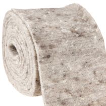 Product Felt ribbon, pot band gray-natural 15cm 5m