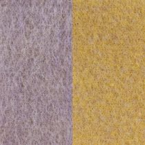 Product Felt ribbon, pot ribbon, wool ribbon two-tone mustard yellow, violet 15cm 5m