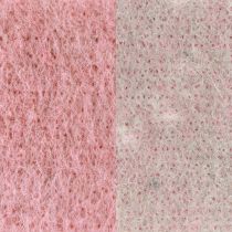Product Felt ribbon, pot ribbon two-tone old pink/grey 15cm 5m