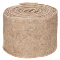 Product Wool felt felt ribbon, two-tone, sold by the meter for creative projects, brown/white, 15cm x 5m
