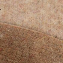 Product Wool felt felt ribbon, two-tone, sold by the meter for creative projects, brown/white, 15cm x 5m