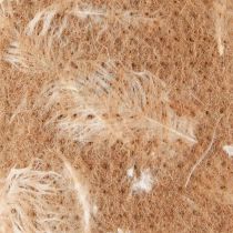 Product Felt ribbon wool ribbon decorative fabric brown feathers wool felt 15cm 5m