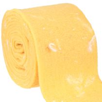 Product Felt ribbon wool ribbon decorative fabric yellow feathers wool felt 15cm 5m