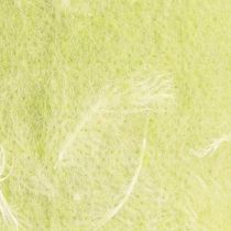 Product Felt ribbon wool ribbon decorative fabric light green feathers wool felt 15cm 5m