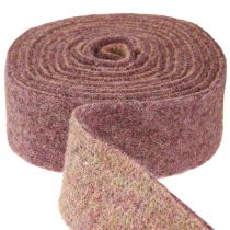 Product Felt ribbon wool ribbon decorative fabric wine red beige 7.5cm 5m
